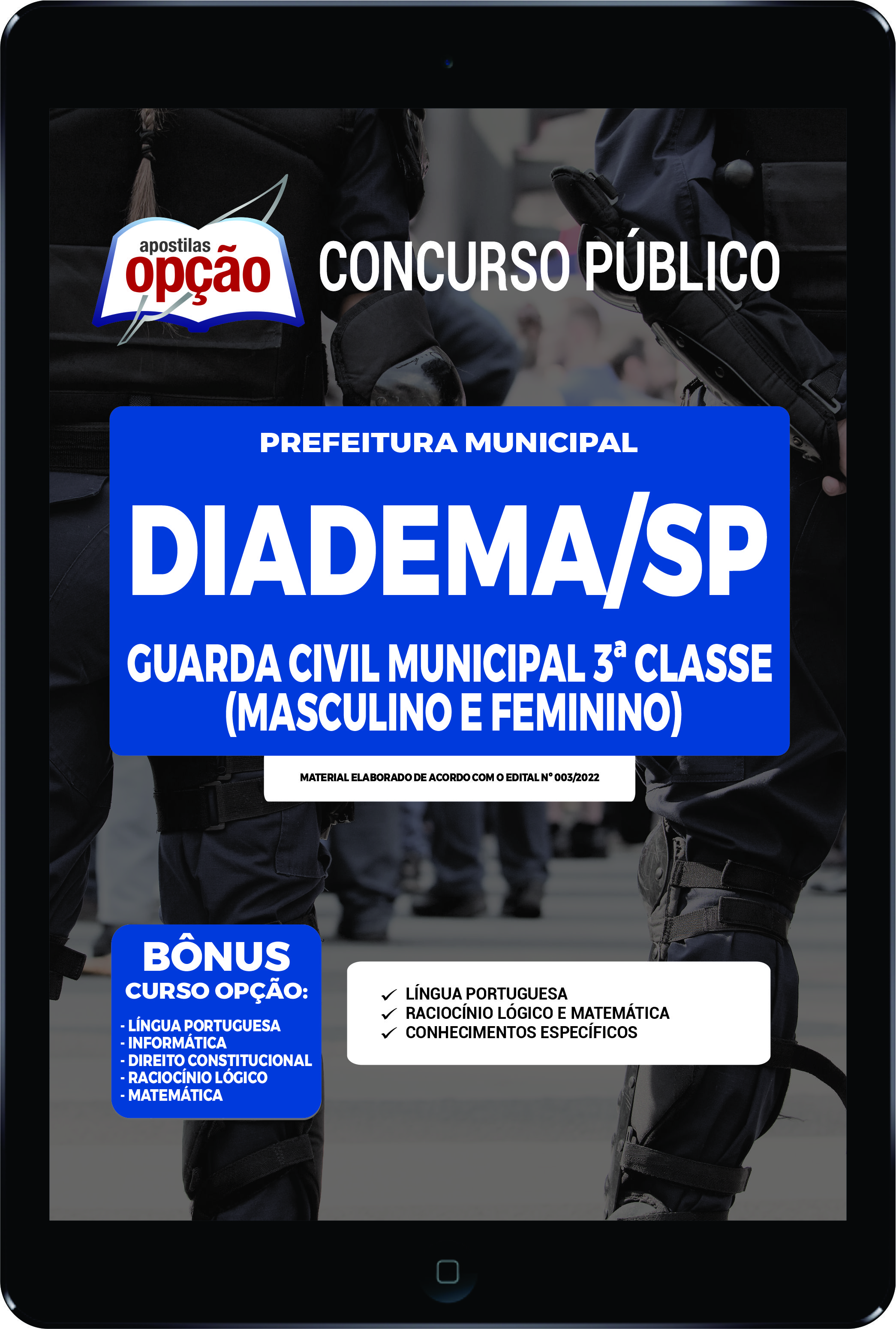 Apostila Prefeitura de Diadema - SP PDF - Guarda Civil Municipal 2022