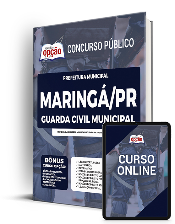 Apostila Prefeitura de Maringá - PR 2022 - Guarda Civil Municipal