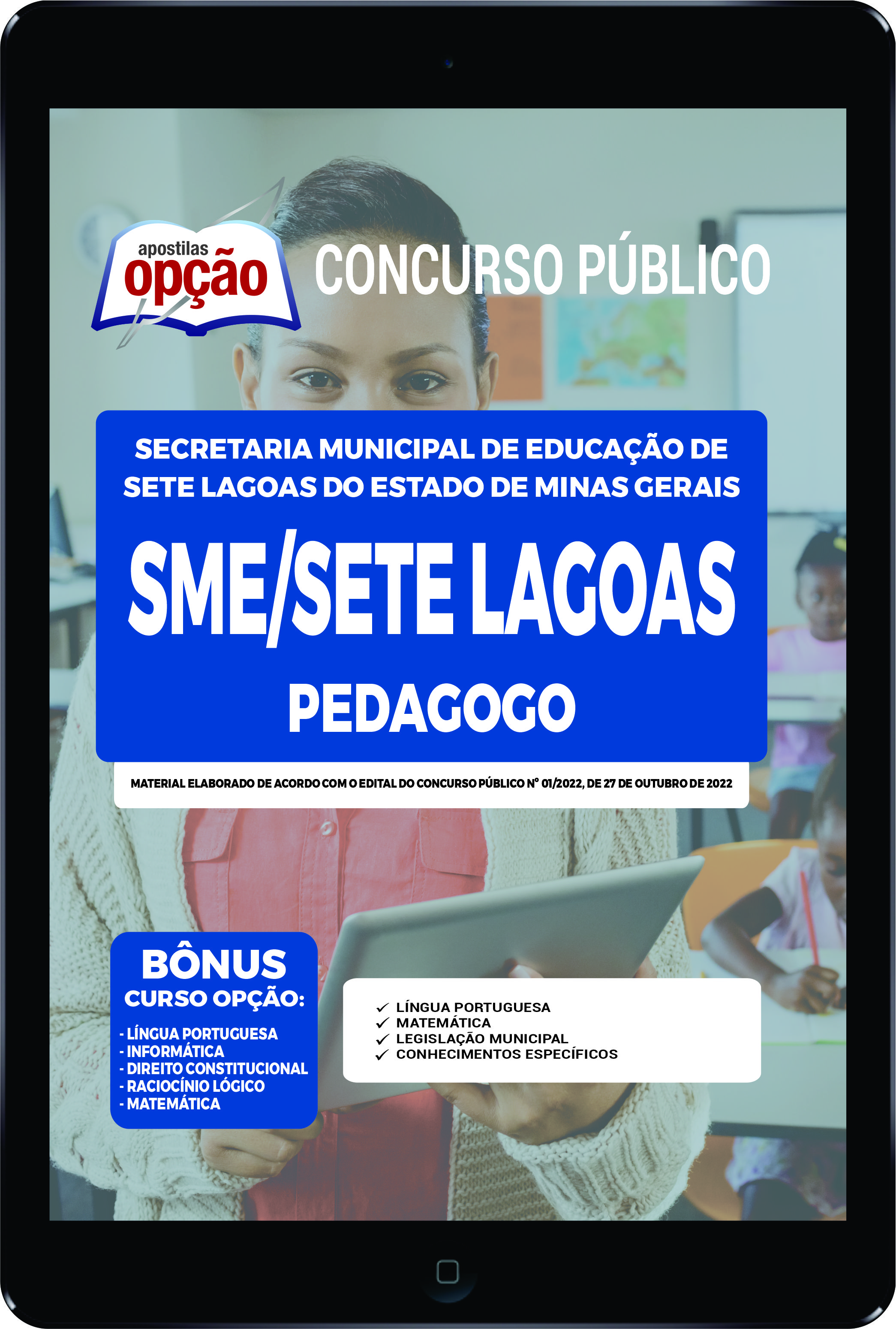 Apostila SME Sete Lagoas - MG PDF - Pedagogo 2022