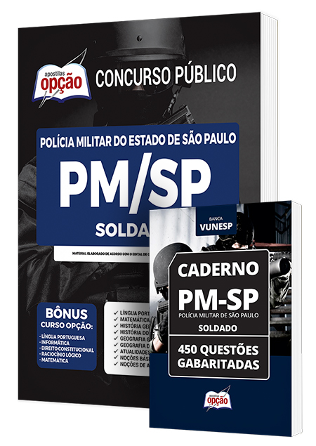 Combo Impresso PM-SP - Soldado PM de 2ª Classe do Quadro de Praças