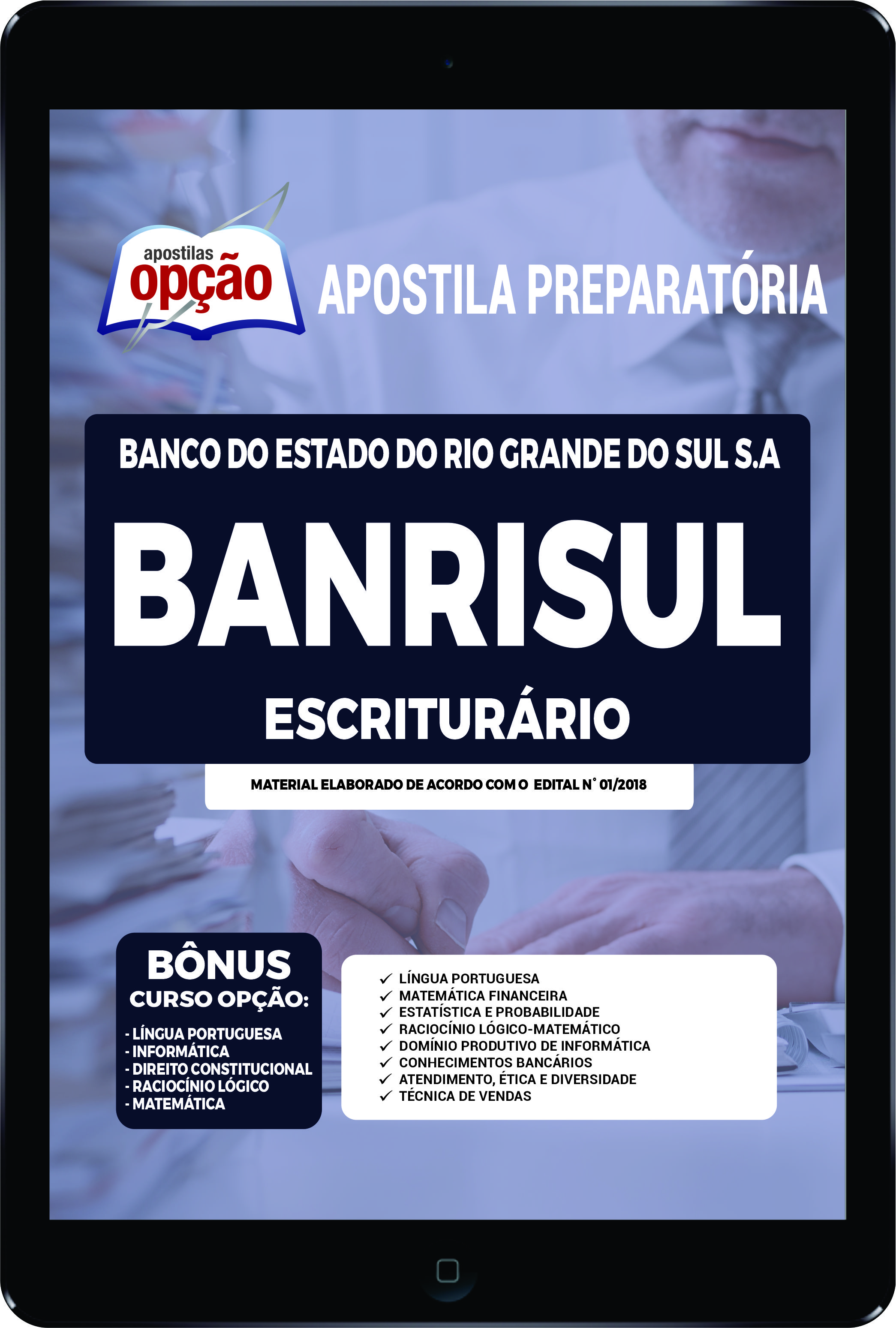 Apostila BANRISUL em PDF - Escriturário 2022