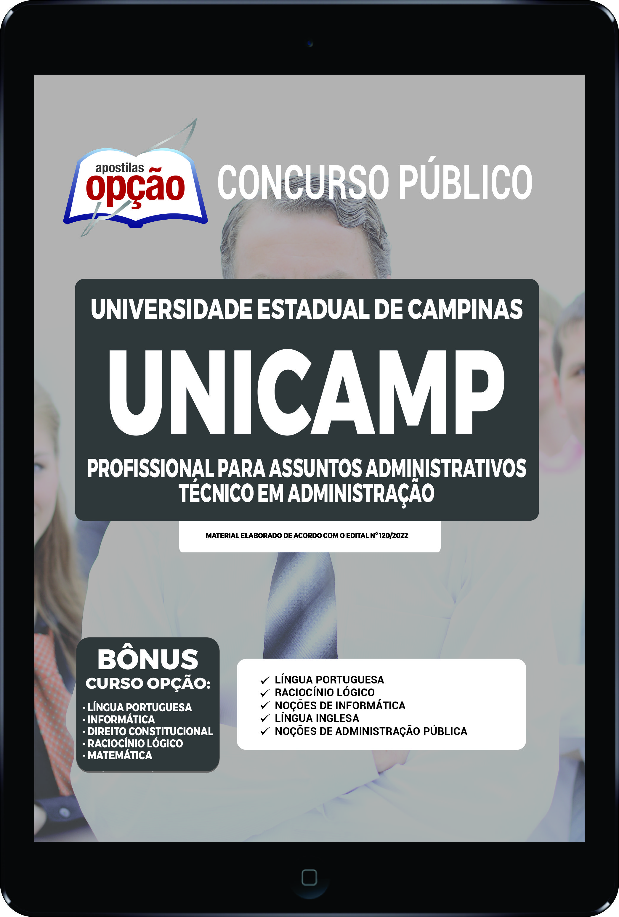 Apostila UNICAMP PDF Profissional Assuntos Adm - Téc Adm 2022