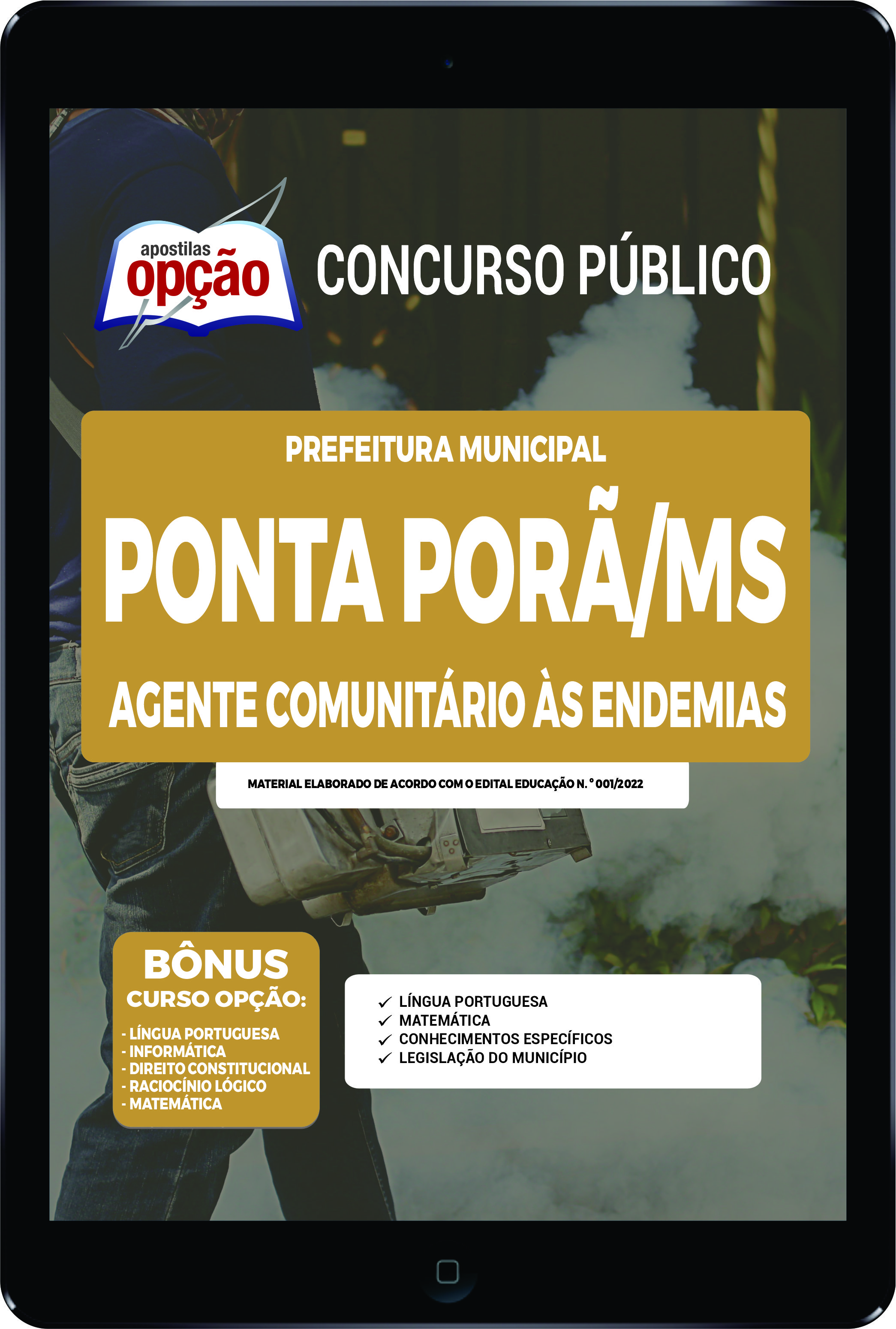 Apostila Prefeitura de Ponta Porã MS PDF Agente de Combate às Endemias 2022