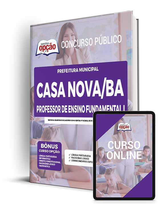 Apostila Prefeitura  Casa Nova BA 2022 Professor de Ensino Fundamental I