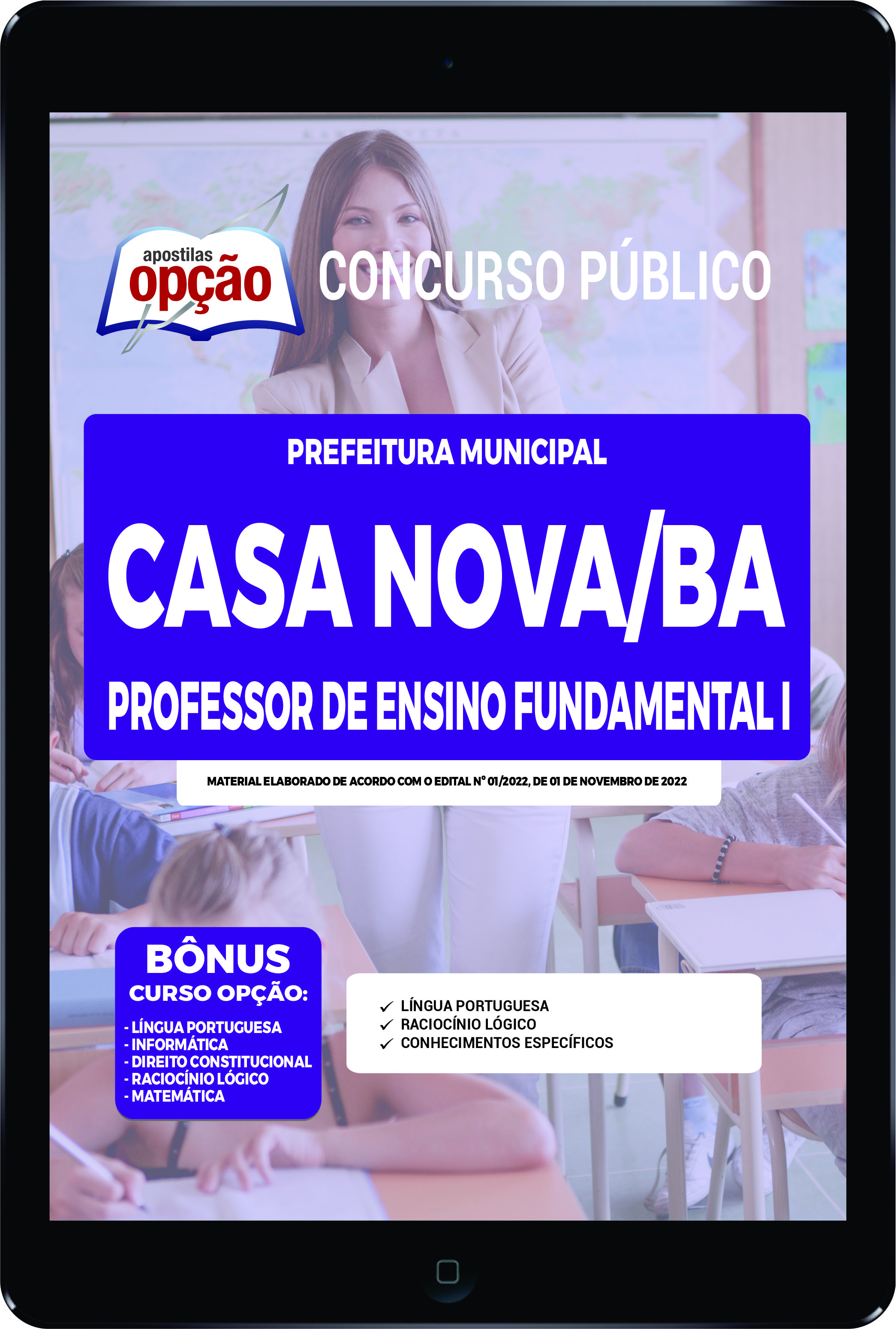 Apostila Prefeitura  Casa Nova BA PDF Professor de Ensino Fundamental I 2022