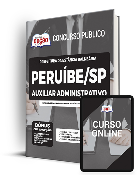 Apostila Prefeitura  de Peruíbe SP 2022 Auxiliar Administrativo