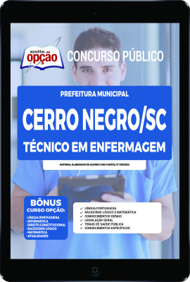 Apostila Prefeitura de Cerro Negro - SC em PDF - Técnico em Enfermagem