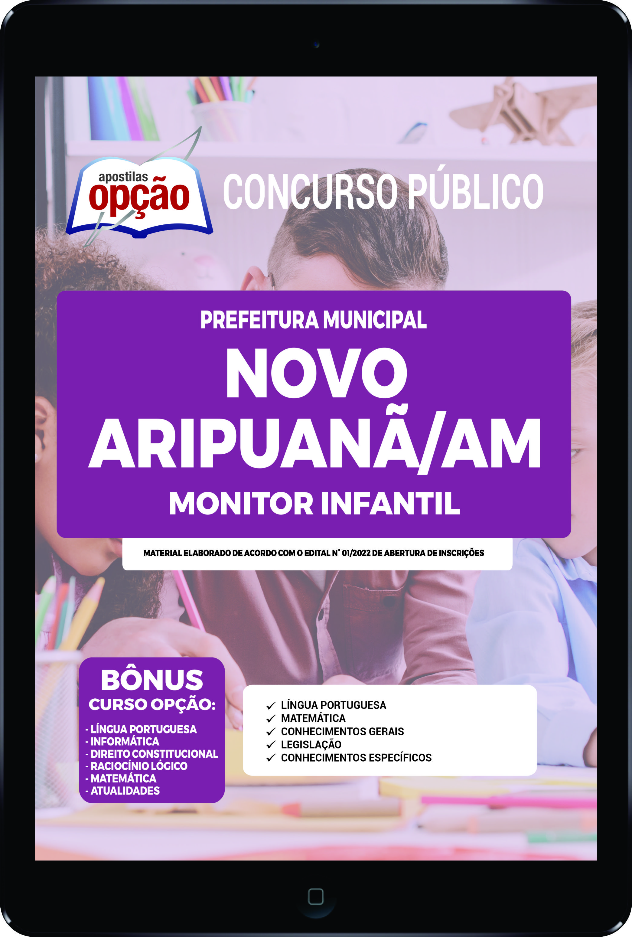 Apostila Prefeitura de Novo Aripuanã AM PDF Monitor Infantil 2022