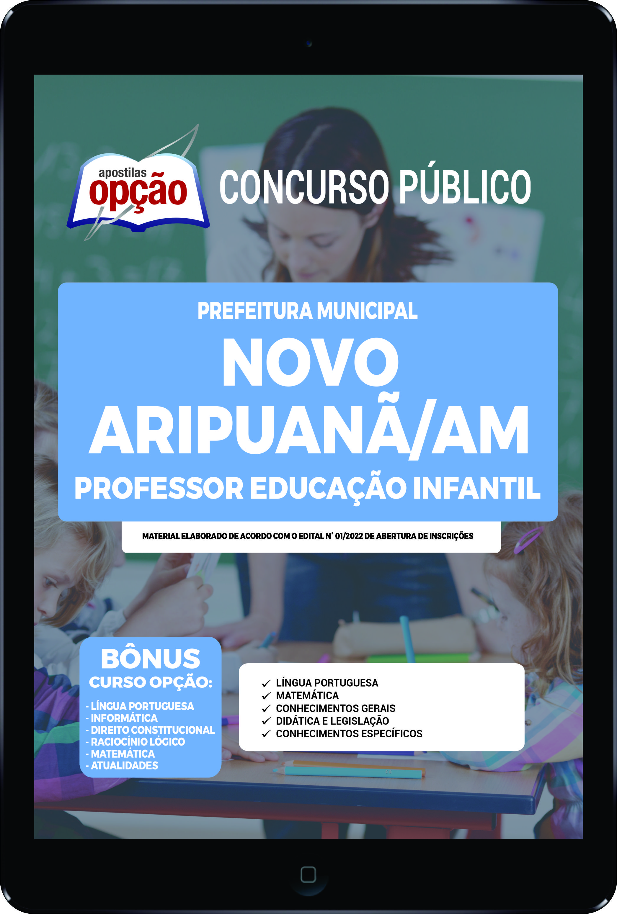 Apostila Prefeitura  de Novo Aripuanã AM PDF Professor Educação Infantil 2022