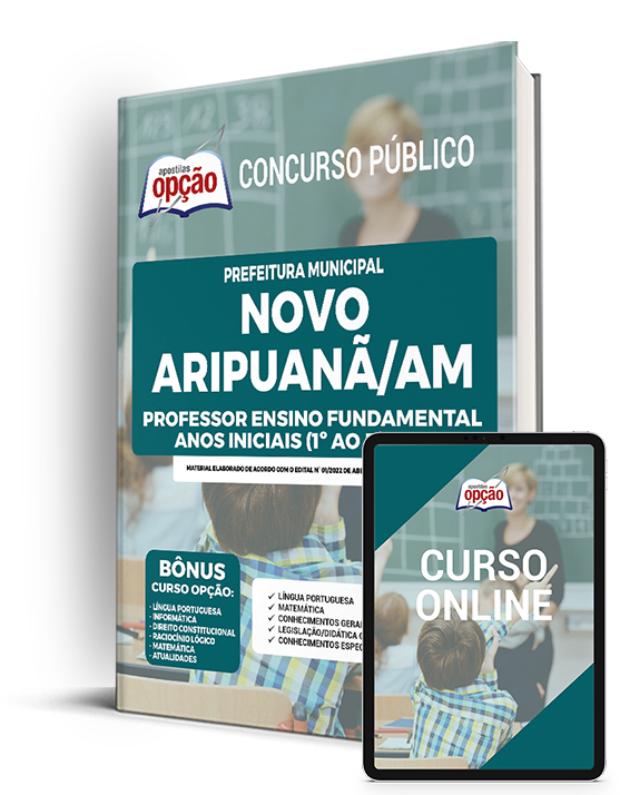 Apostila Prefeitura  de Novo Aripuanã AM 2022 Professor Ensino Fundamental