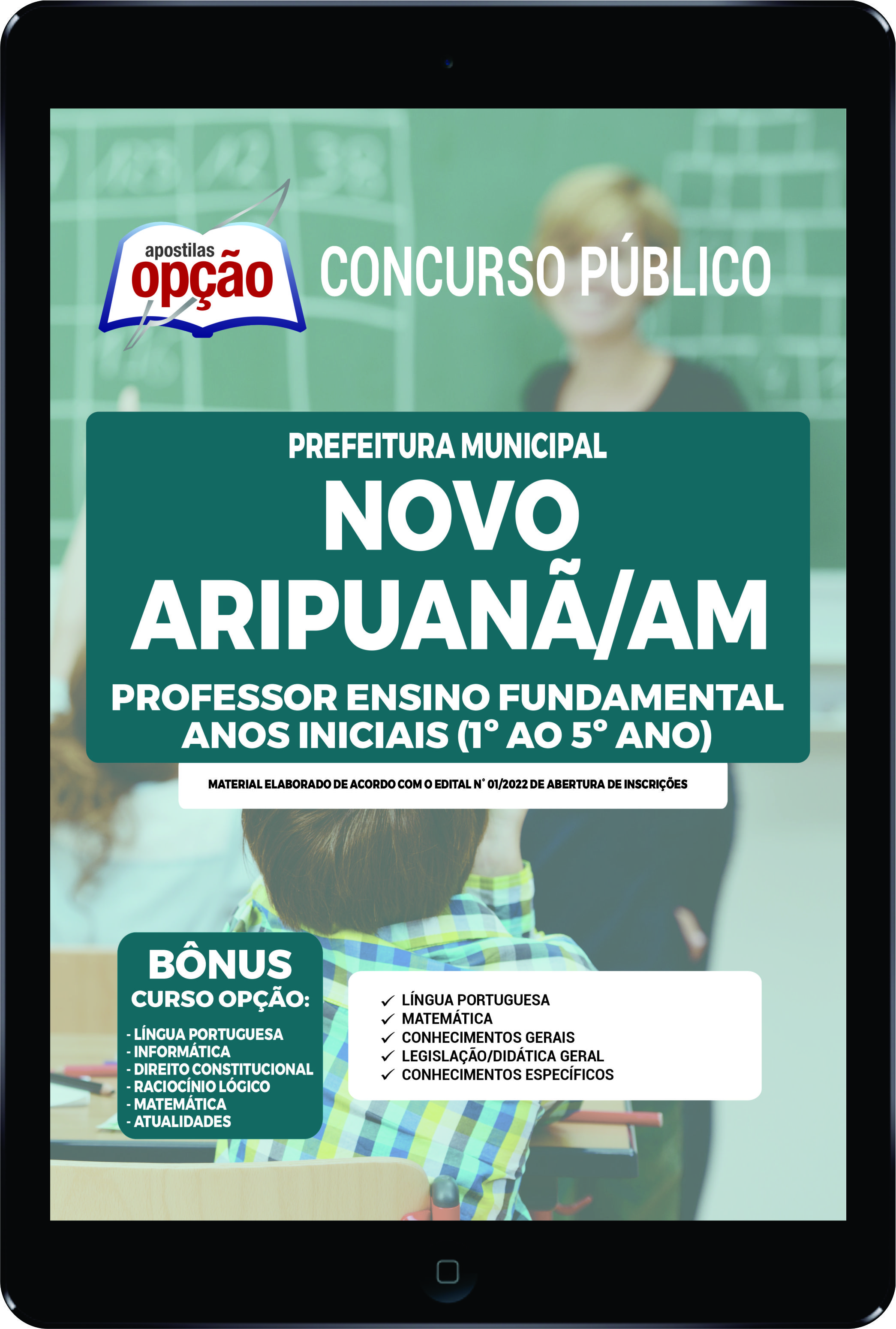 Apostila Prefeitura  de Novo Aripuanã AM PDF Professor Ens Fundamental 2022