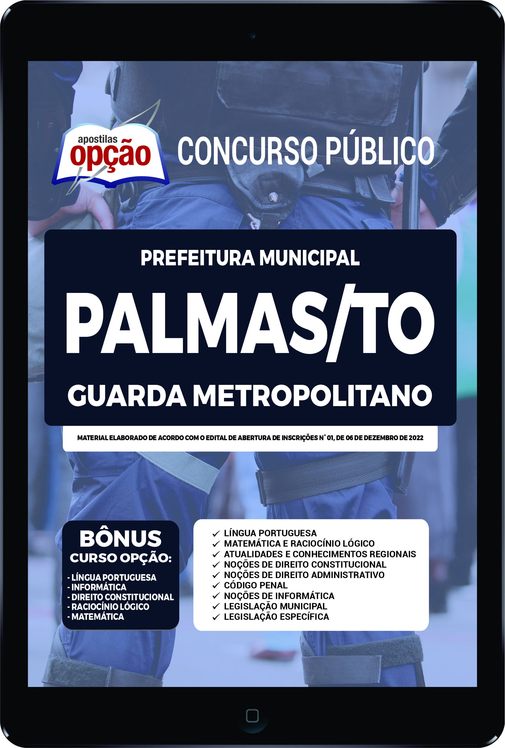 Apostila Prefeitura de Palmas - TO PDF - Guarda Metropolitano 2023