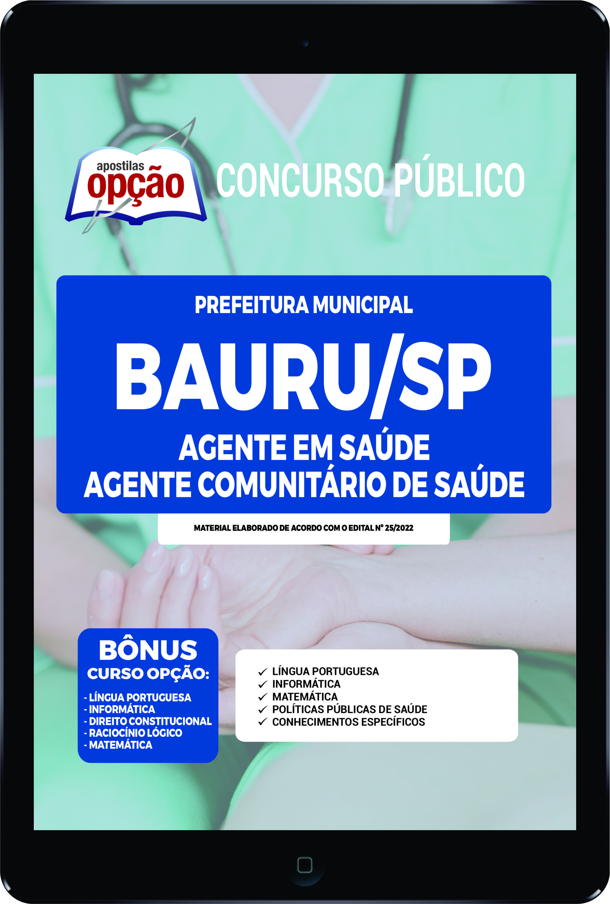 Apostila Prefeitura de Bauru - SP PDF Agente Comunitário de Saúde 2023