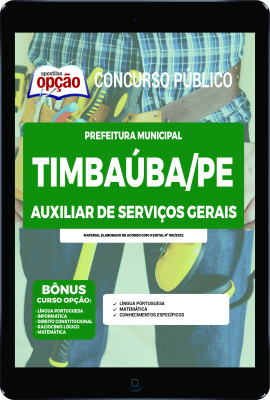 Apostila Prefeitura de Timbaúba - PE em PDF - Auxiliar de Serviços Gerais