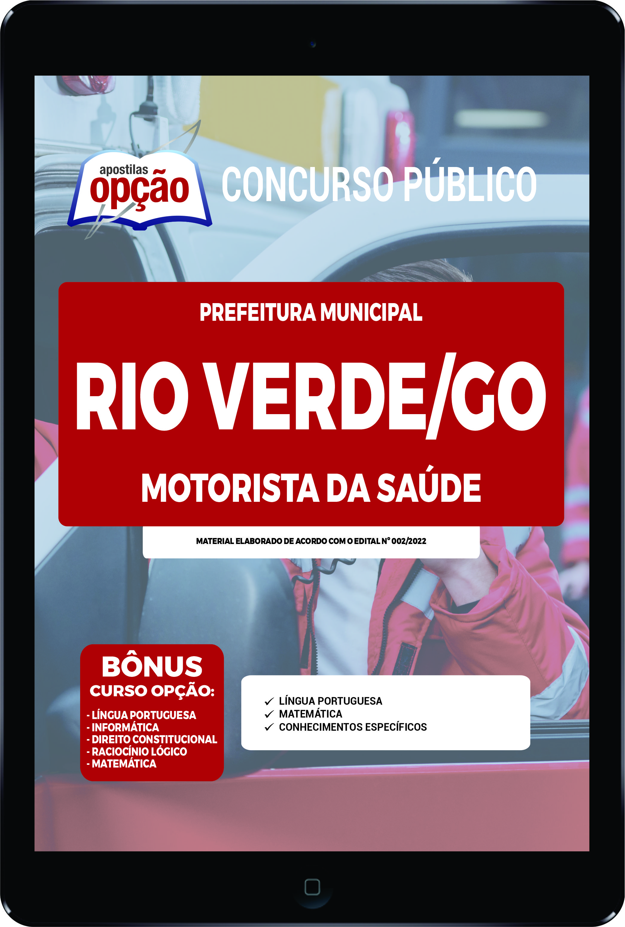 Apostila Prefeitura  Rio Verde - GO PDF - Motorista da Saúde 2023