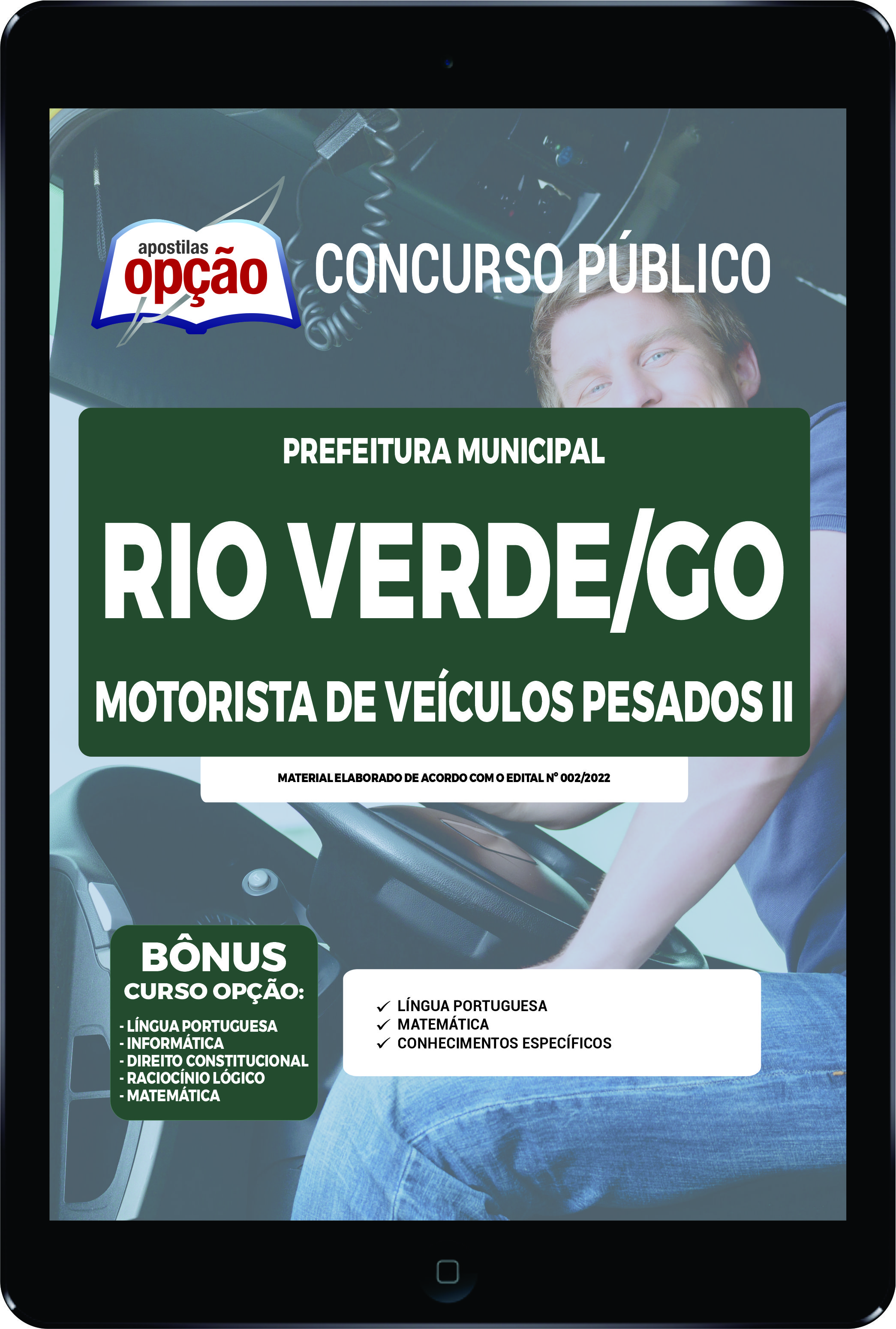 Apostila Prefeitura  Rio Verde - GO em PDF Motorista Veículos Pesados II 2023