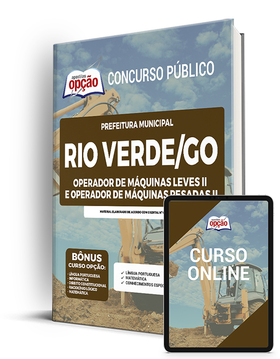 Apostila Prefeitura  Rio Verde - GO 2023 - Operador I e II