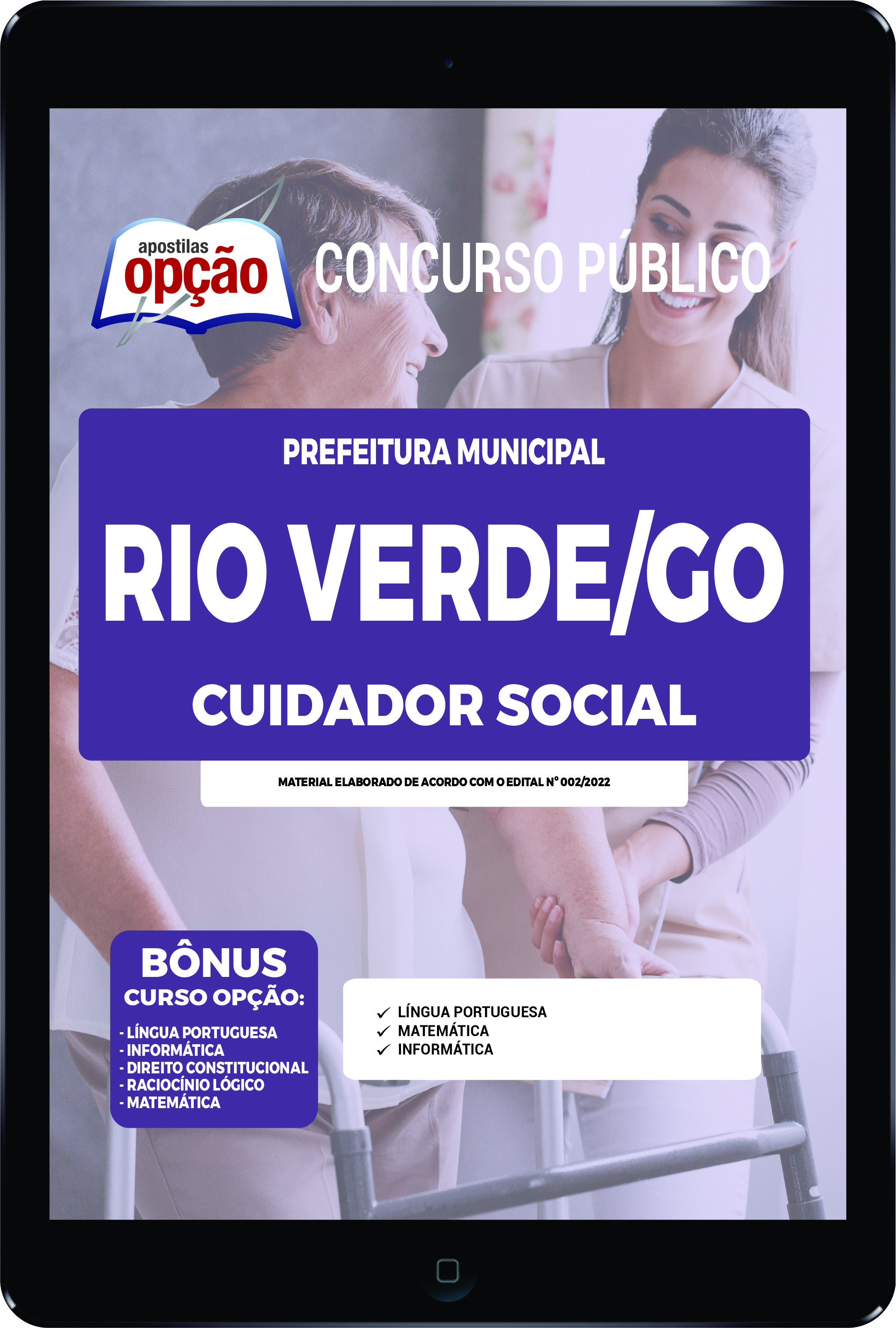 Apostila Prefeitura  Rio Verde - GO PDF - Cuidador Social 2023