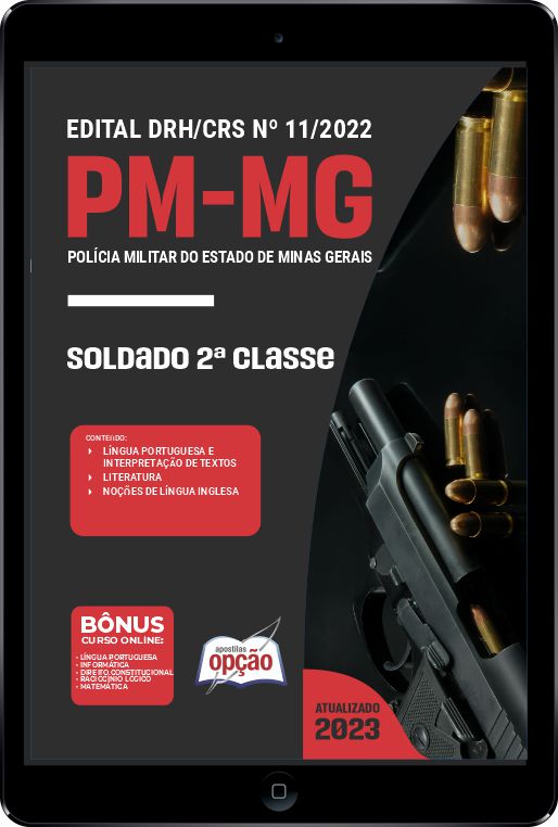 Apostila  PM-MG em PDF Soldado 2ª Classe 2023