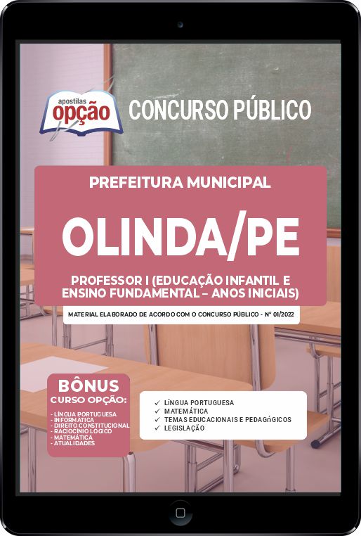 Apostila Prefeitura de Olinda - PE PDF - Professor I 2023