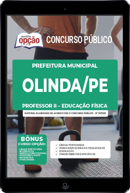 Apostila Prefeitura  Olinda 2023 PDF - Professor II Educação Física