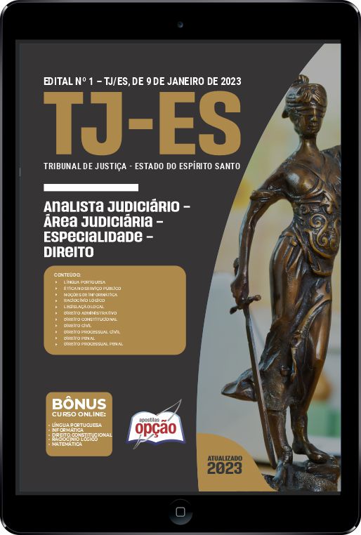 Apostila TJ-ES PDF Analista Judiciário - Direito 2023