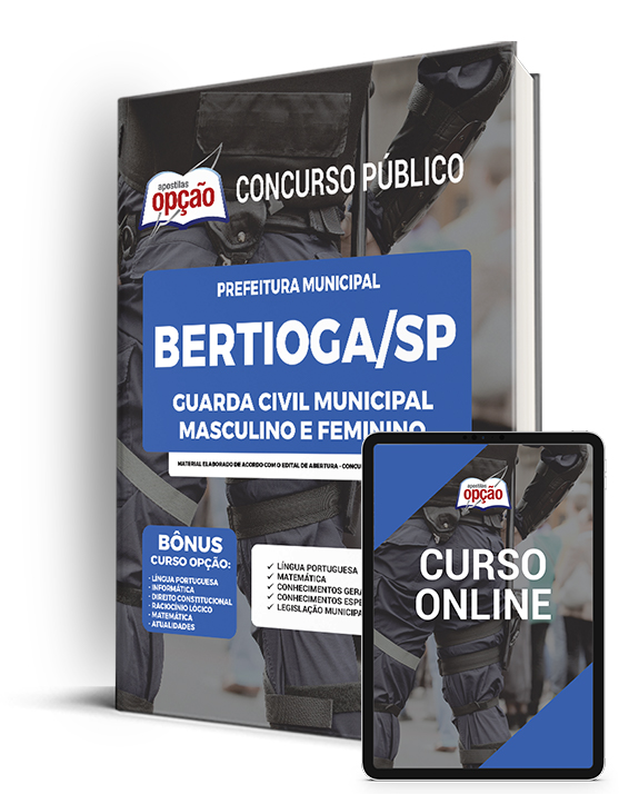 Apostila Prefeitura  Bertioga - SP 2023 Guarda Civil Municipal