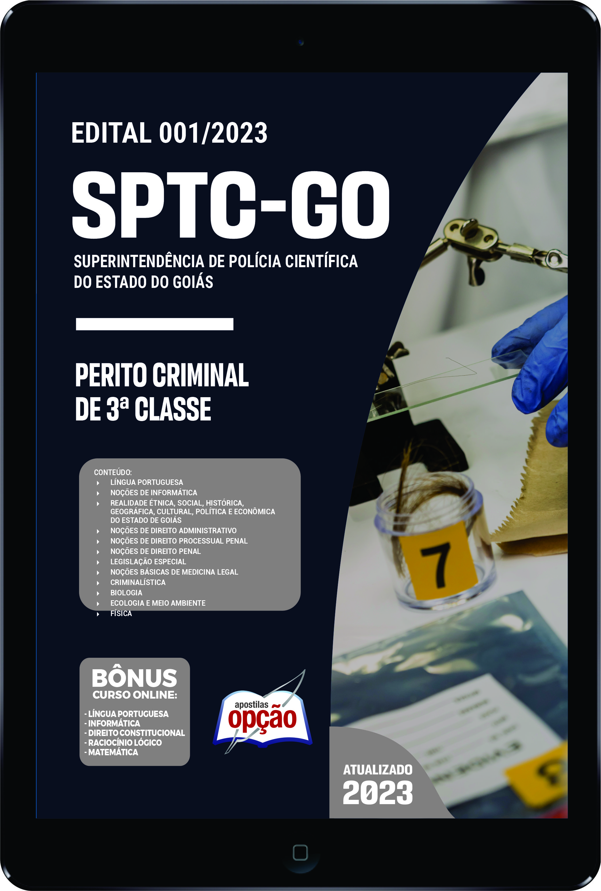 Apostila SPTC-GO - em PDF Perito Criminal de 3ª Classe 2023