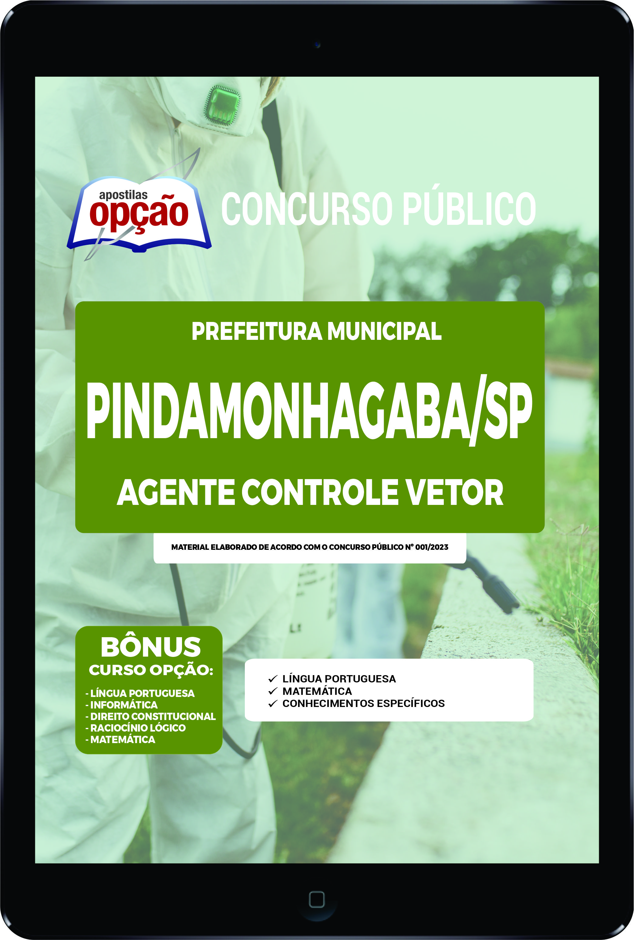 Apostila Prefeitura  de Pindamonhangaba - SP PDF Ag Cont vetor 2023