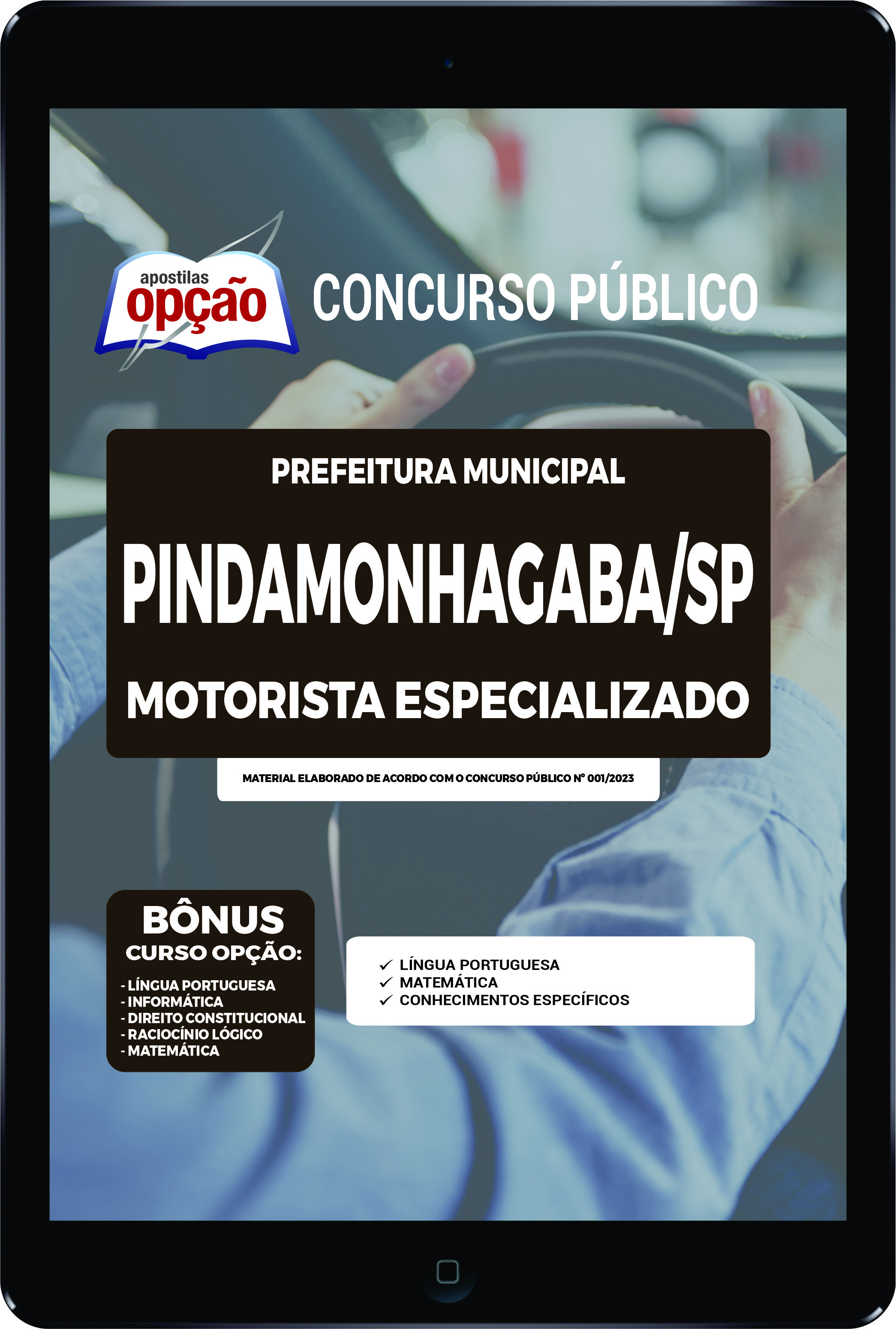 Apostila Prefeitura  de Pindamonhangaba - SP PDF Mot Espec 2023