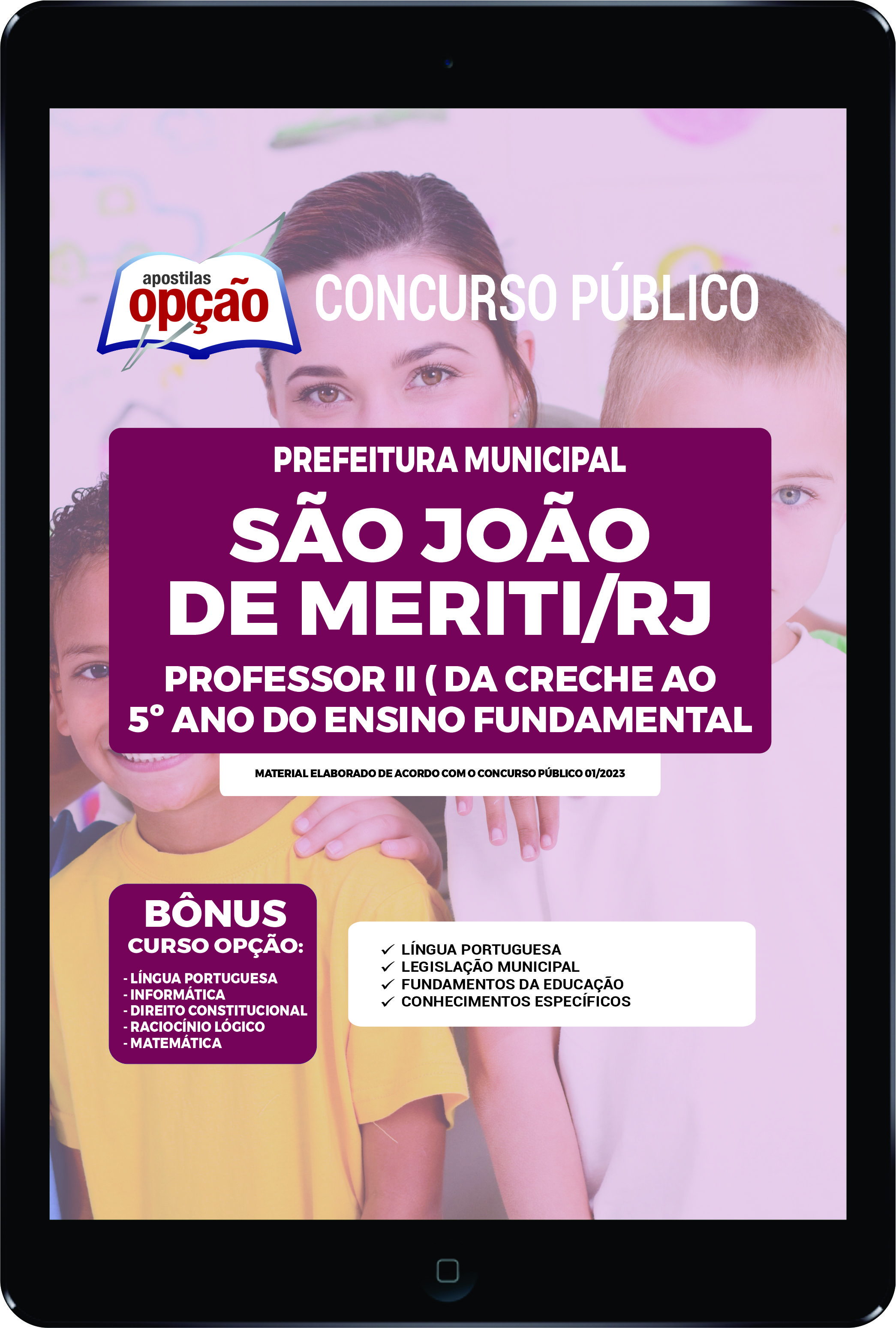 Apostila Prefeitura  de São João de Meriti - RJ PDF Prof II 2023