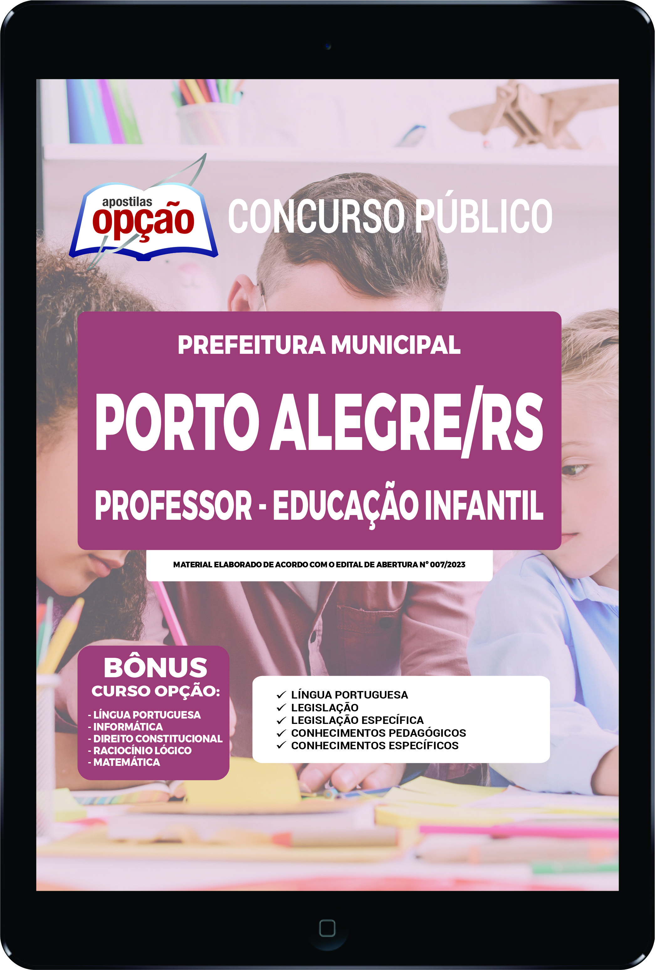 Apostila Prefeitura de Porto Alegre RS PDF Professor Educação Inf 2023