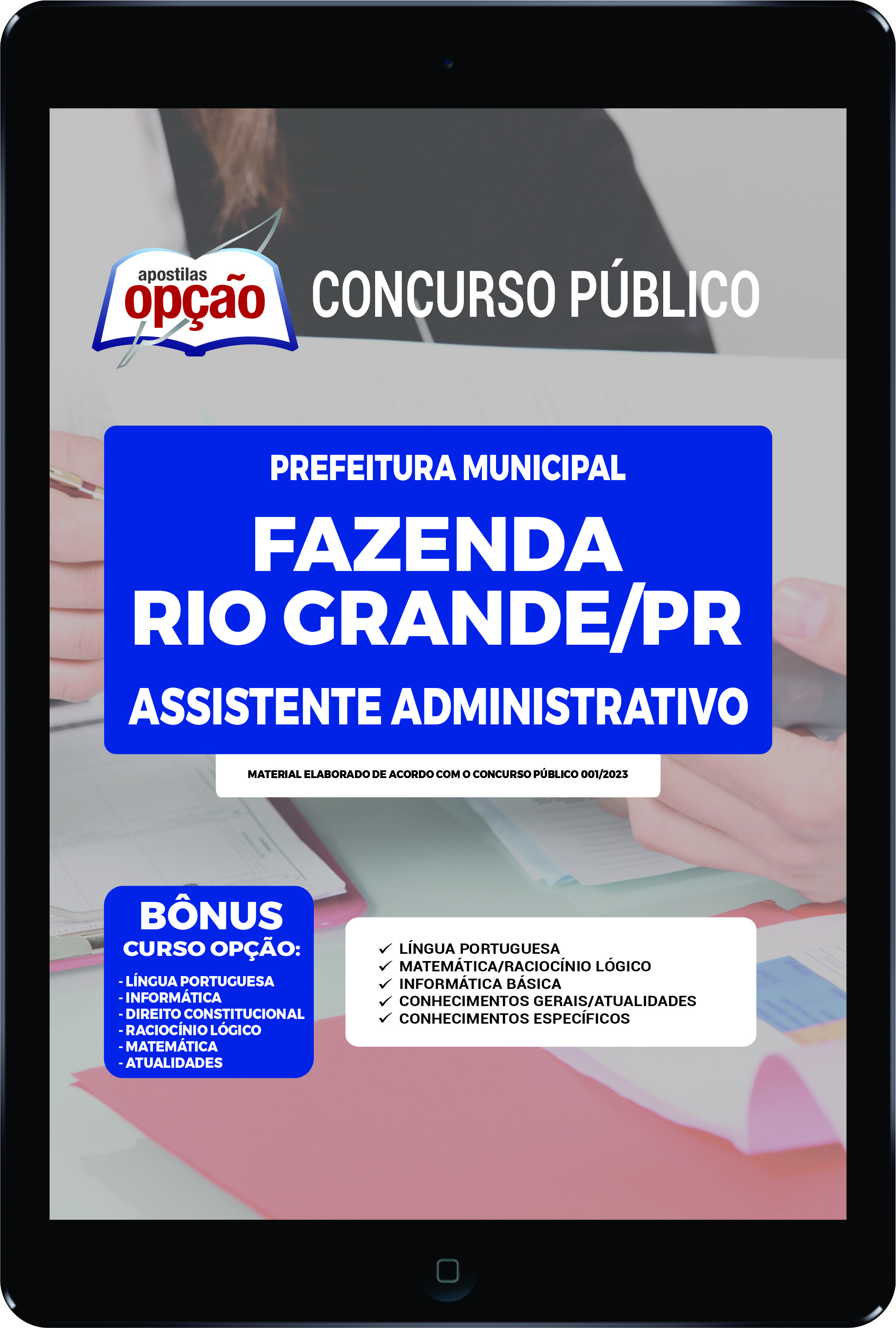 Apostila Prefeitura  de Fazenda Rio Grande - PR PDF Ass Adm 2023