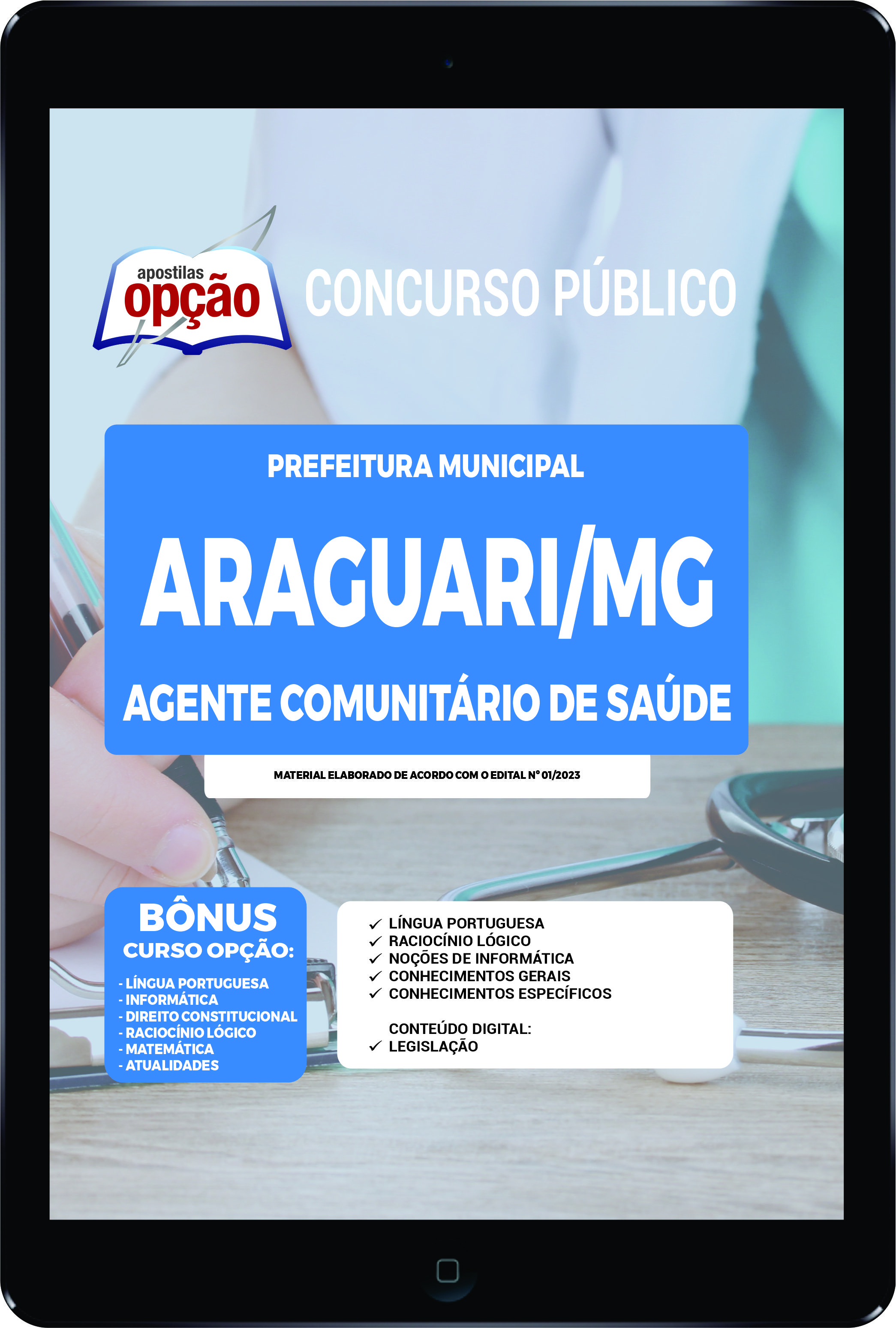 Apostila Prefeitura de Araguari - MG PDF Agente Comunitário Saúde 2023