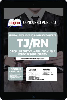 Apostila TJ-RN - em PDF Oficial de Justiça - Área: Judiciária - Especialidade: Direito