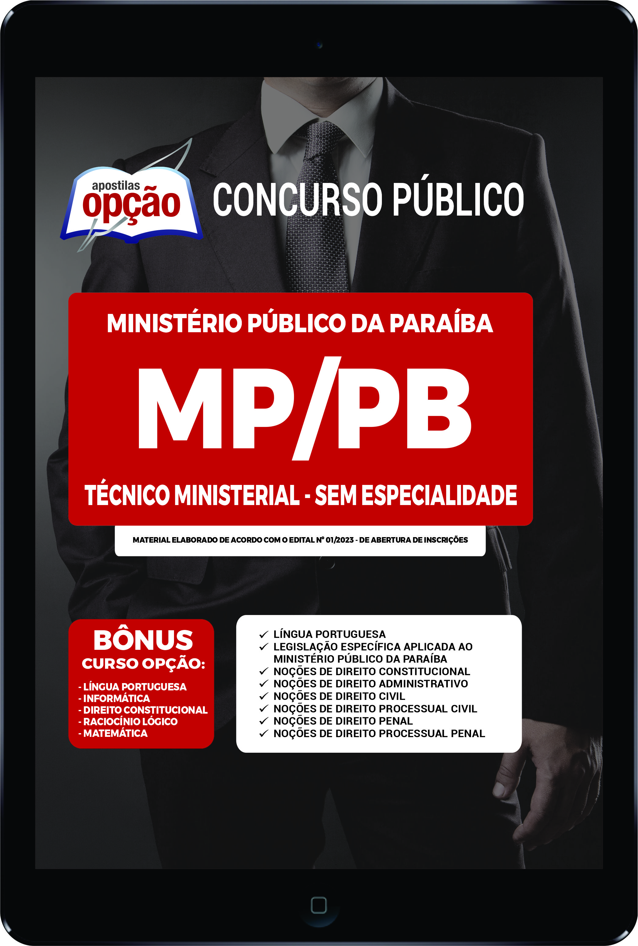 Apostila MP-PB PDF Técnico Ministerial 2023