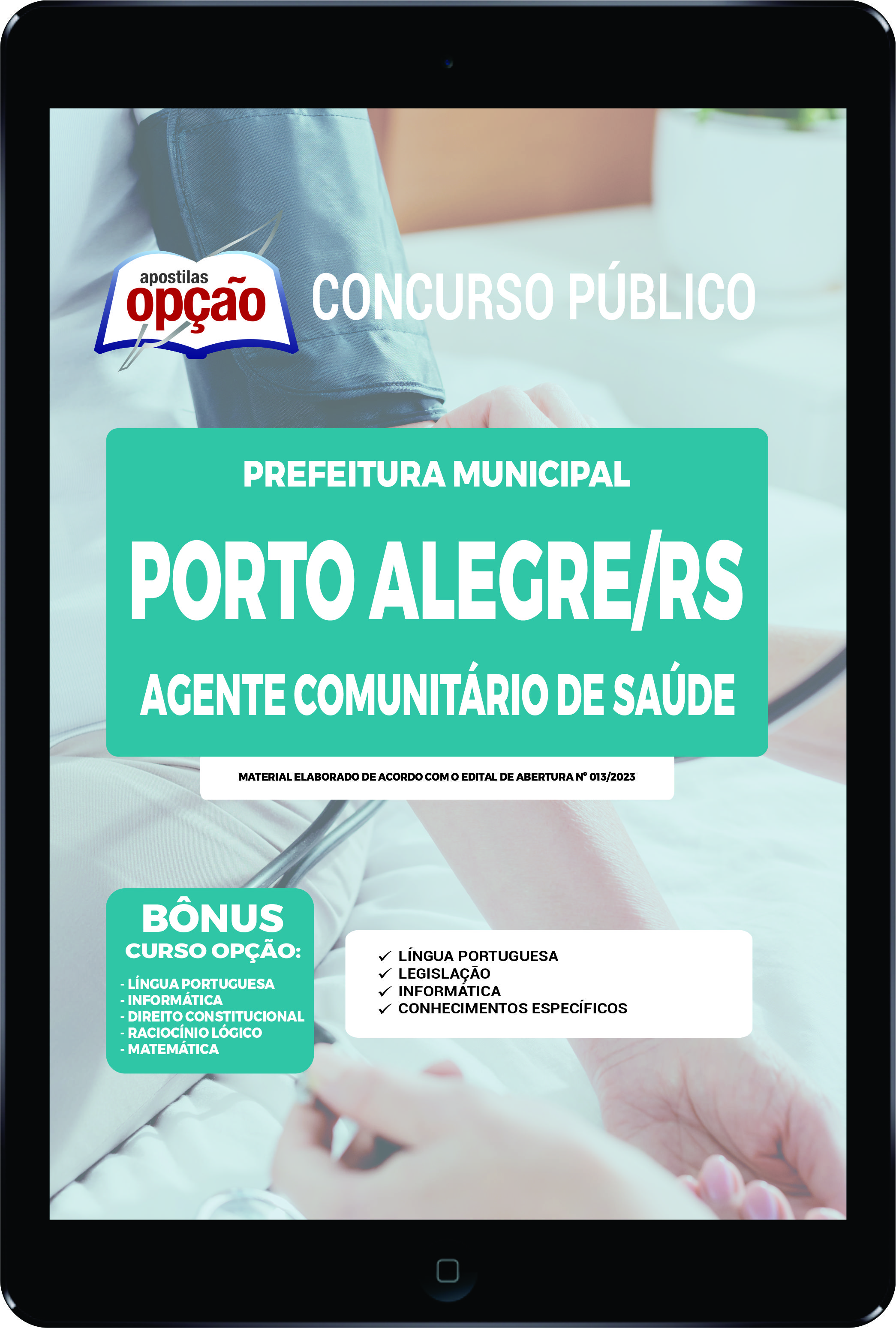 Apostila Prefeitura  de Porto Alegre RS PDF Agente Comunitário de Saúde 2023