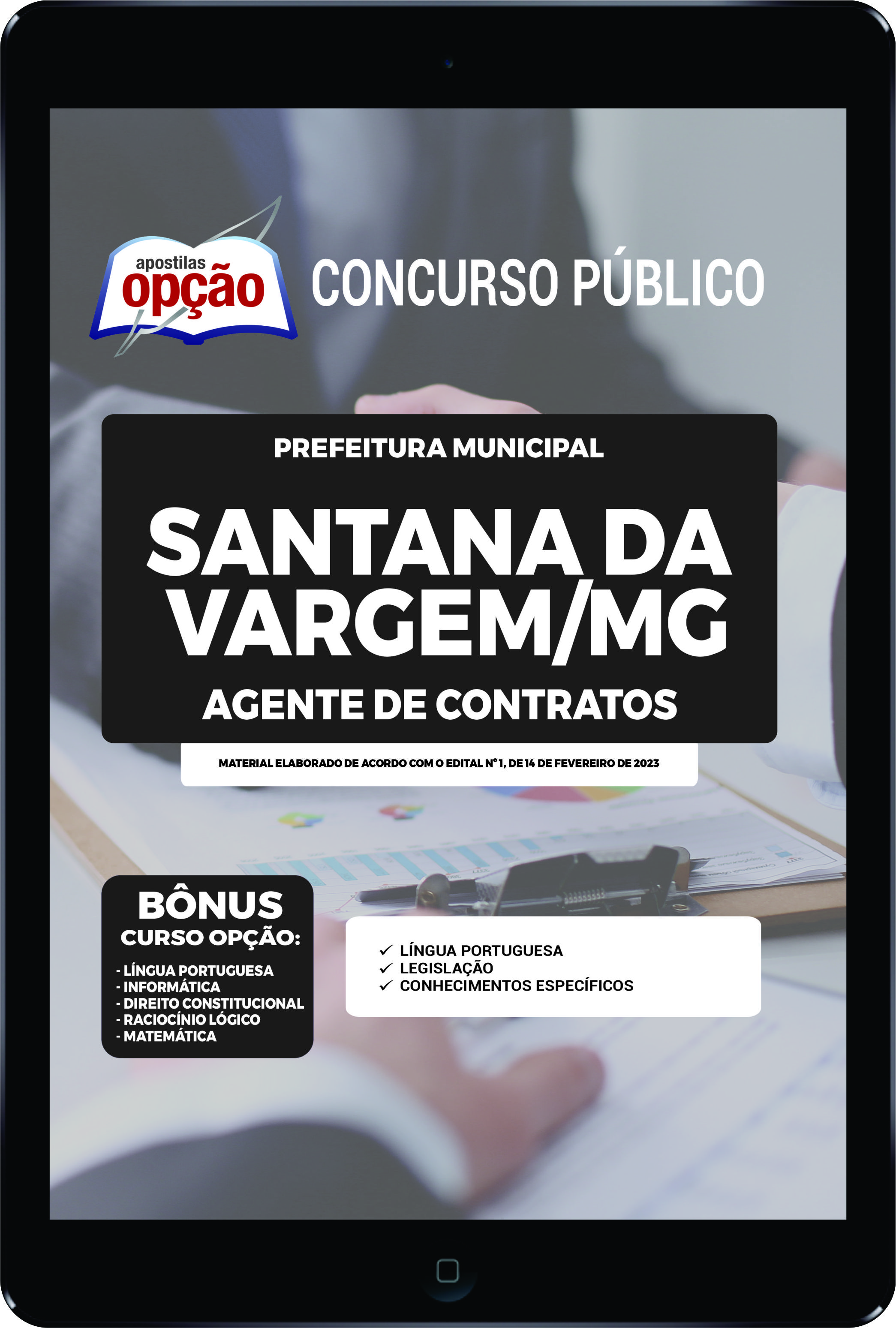 Apostila Prefeitura  Santana da Vargem - MG PDF Agente de Contratos 2023