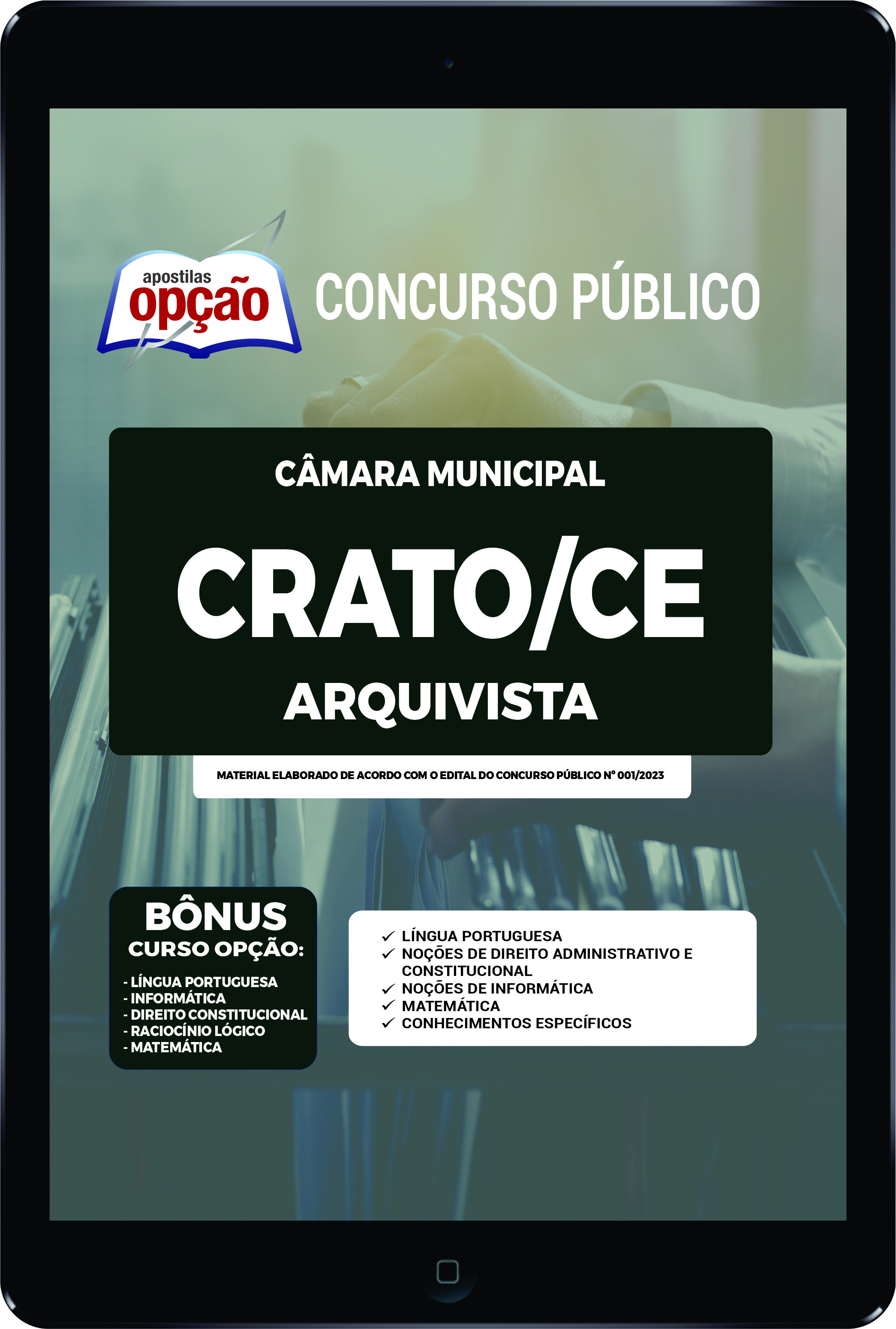 Apostila Câmara de Crato - CE em PDF - Arquivista 2023