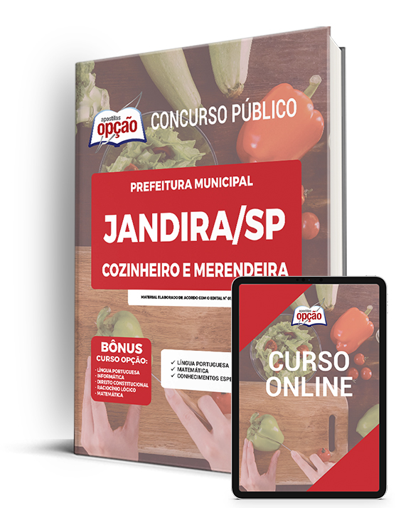 Apostila Prefeitura de Jandira - SP 2023 - Cozinheiro e Merendeira