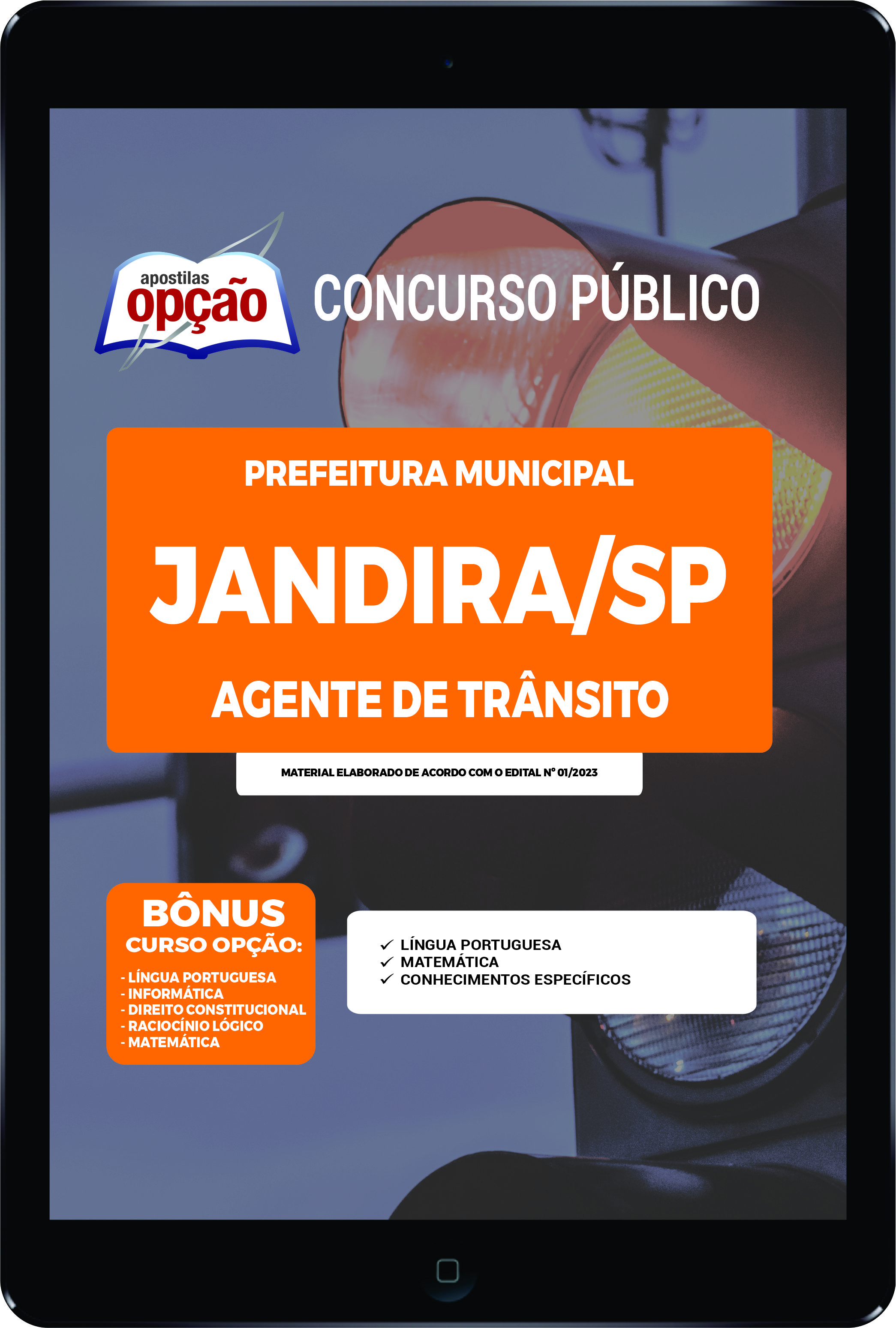 Apostila Prefeitura de Jandira - SP PDF - Agente de Trânsito 2023