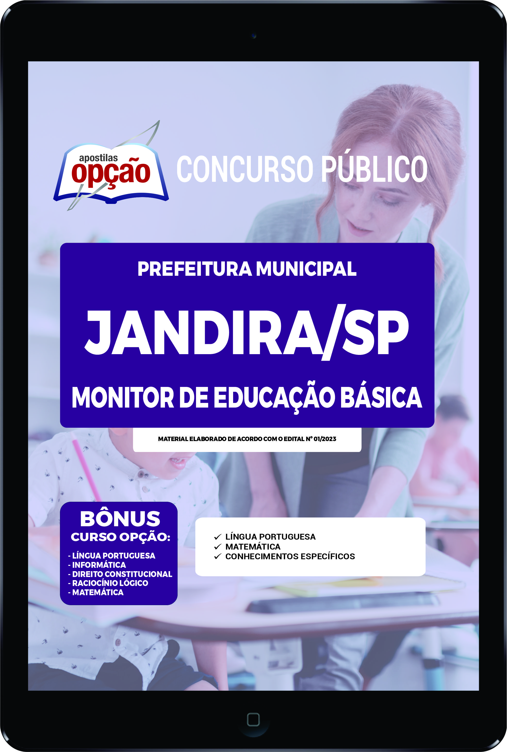 Apostila Prefeitura de Jandira - SP PDF Monitor de Educação Básica 2023