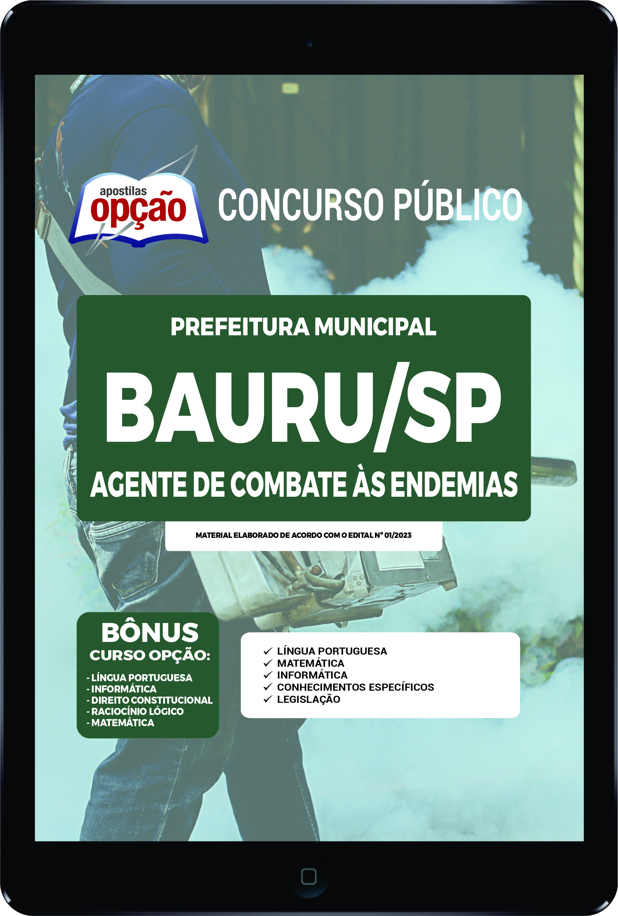 Apostila Prefeitura de Bauru SP PDF Agente de Combate as Endemias 2023