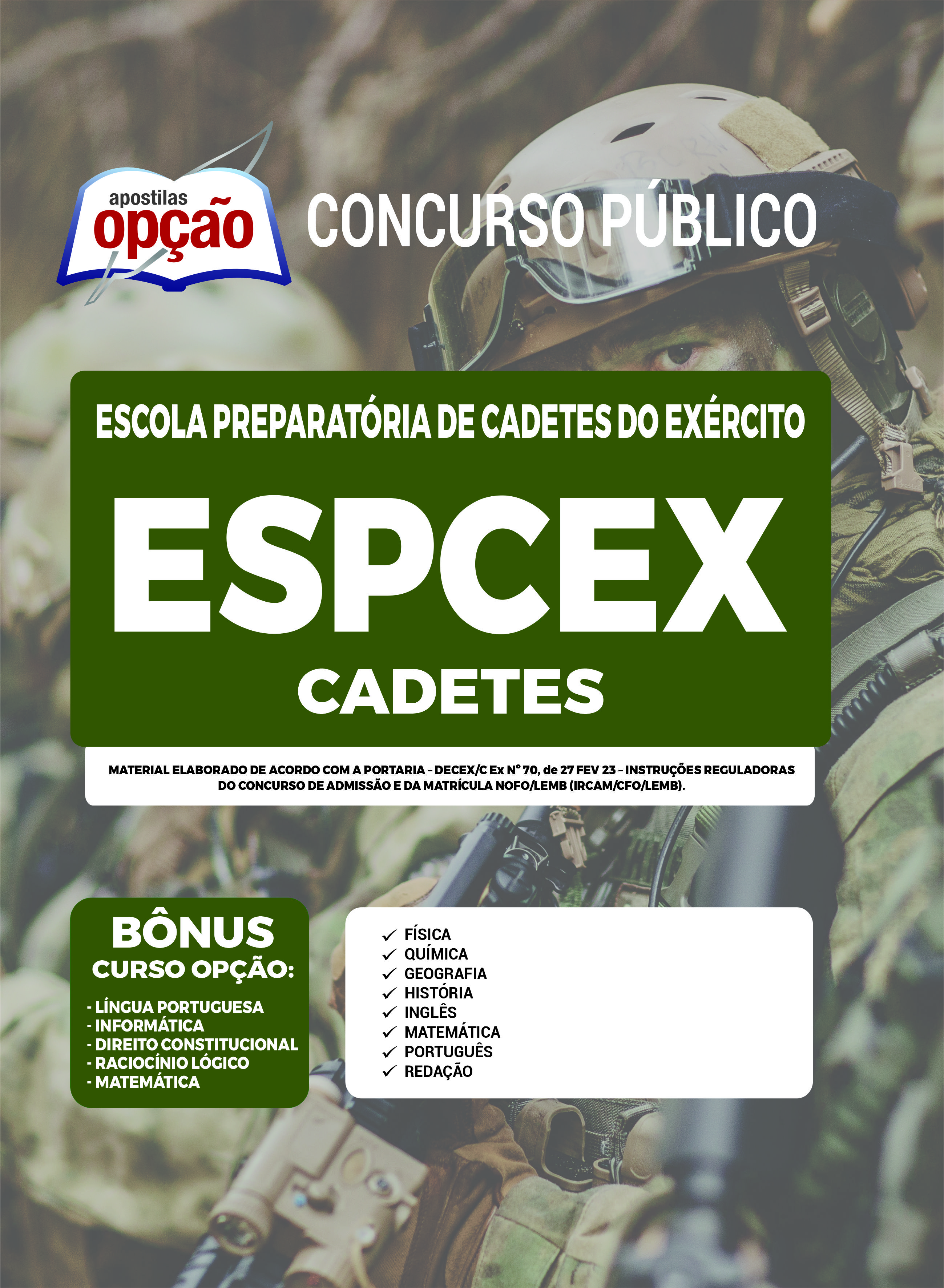 Apostila Digital Concurso Exército Brasileiro - 2022 Cadetes do Exército