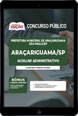 Apostila Prefeitura de Araçariguama - SP em PDF - Auxiliar Administrativo