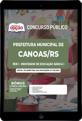 Apostila Prefeitura de Canoas - RS em PDF - PEB I - Professor de Educação Básica I