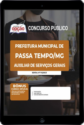 Apostila Prefeitura de Passa Tempo - MG em PDF - Auxiliar de Serviços Gerais