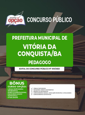 Apostila Prefeitura de Vitória da Conquista - BA - Pedagogo