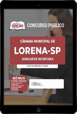 Apostila Câmara de Lorena - SP em PDF - Auxiliar de Secretaria