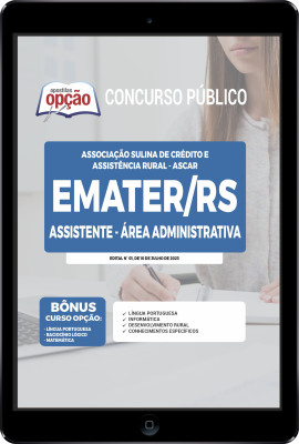 Apostila EMATER-RS em PDF - Assistente Administrativo I